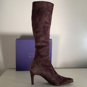 Stuart Weitzman Cola Suede Stretch Boots- 9.5